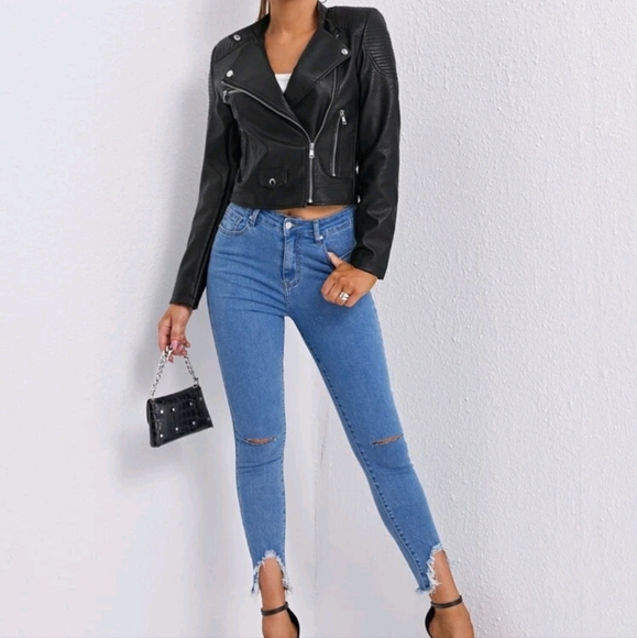 TAKING OFFERS! PU Jacket sz Med - Picture 2 of 4